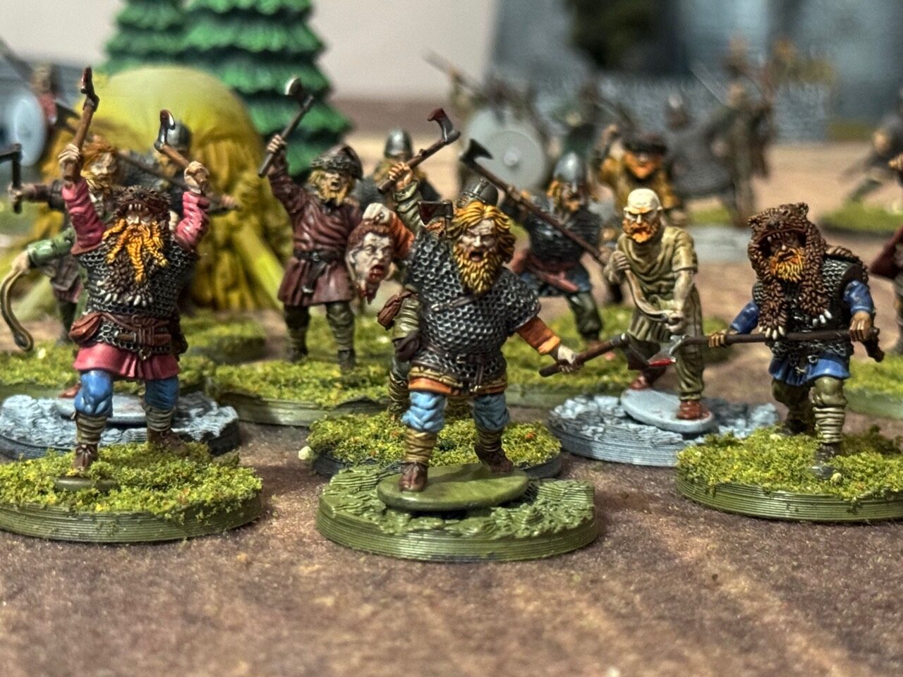 Oaths and Banners frontline warriors with axes
